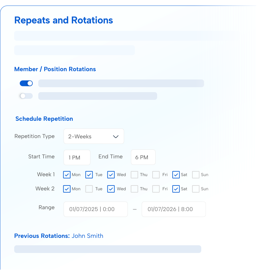 Aladtec Rotational scheduling preview