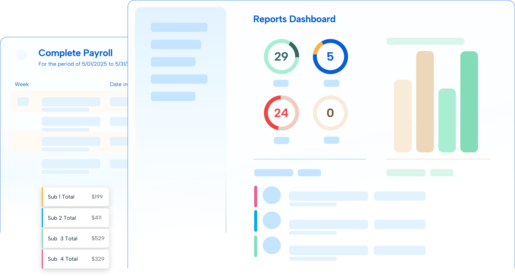 InstaSub - Reporting dashboard